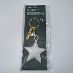 STARBUCKS Star Reusable Hot Cup Lid Stopper Keychain NEW & SEALED Holiday 2024